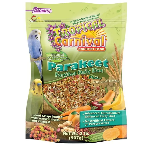 2 Lb F.M. Brown Tropical Carnival Natural Parakeet - Food